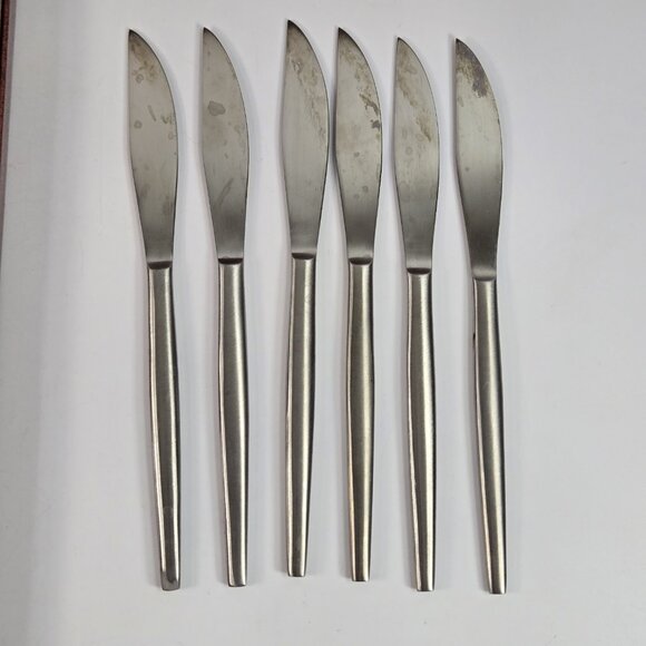 Vintage MCM Kalmar Designs Knife Sets Stainless Steel Italy NOS Steak Knives - Picture 8 of 14